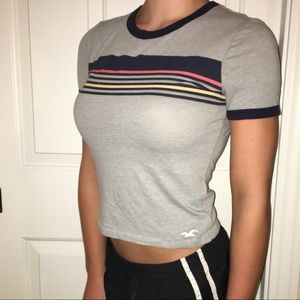 HOLLISTER Graphic/Striped T-Shirt